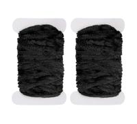 PATIKIL Chenille Fly Tying Total 10 M, 2 Pack Rayon Chenille Fly Tying Materials Line Fly Thread Supplies for Making Fishing Hook Jig Making Fly Patterns Fishing, Black