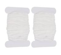 PATIKIL Chenille Fly Tying Total 10 M, 2 Pack Rayon Chenille Fly Tying Materials Line Fly Thread Supplies for Making Fishing Hook Jig Making Fly Patterns Fishing, White