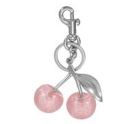 PATIKIL Cherry Keychain for Women Bag Purse Charm Cute Cherry Accessories with Key Ring and Clip for Handbag Keys Car Ring, Pink-Silver