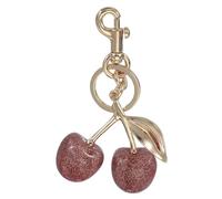 PATIKIL Cherry Keychain for Women Bag Purse Charm Cute Cherry Accessories with Key Ring and Clip for Handbag Keys Car Ring, Champagne-Light Gold