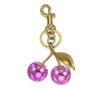 PATIKIL Cherry Keychain for Women Bag Purse Charm Cute Cherry Accessories with Key Ring and Clip for Handbag Keys Car Ring, Purple Red-Gold