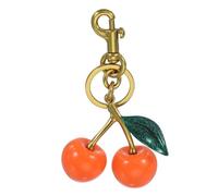 PATIKIL Cherry Keychain for Women Bag Purse Charm Cute Cherry Accessories with Key Ring and Clip for Handbag Keys Car Ring, Orange-Gold
