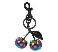 PATIKIL Cherry Keychain for Women Bag Purse Charm Cute Cherry Accessories with Key Ring and Clip for Handbag Keys Car Ring, Colorful-Black