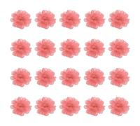 PATIKIL Chiffon Flowers, 20Pcs 2" Sewing Fabric Flower Appliques Embellishments for DIY Crafts Clothing Headbands Wedding Party Decoration, Light Red