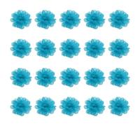 PATIKIL Chiffon Flowers, 20Pcs 2" Sewing Fabric Flower Appliques Embellishments for DIY Crafts Clothing Headbands Wedding Party Decoration, Light Blue