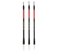 PATIKIL Chinese Calligraphy Brush Set for Beginners, 3Pcs Traditional Writing Calligraphy Brushes for Writing Painting Watercolor Ink Art, White Tips(Large, Medium, Small Size)