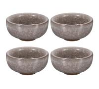 PATIKIL Chinese Calligraphy Ink Dish, 4 Pcs Painting Brush Rest Dish Multifunctional Japanese Ceramics Ink Water Plate for Calligraphy, Painting, Art Supplies, Light Purple