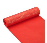 PATIKIL Chinese Xuan Paper Roll 65Ft x 9.1 Inch Half Raw Ripe Chinese Calligraphy Practice Paper Chunlian Duilian Couplets, Red