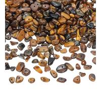 PATIKIL Chip Stone Beads, 350Pcs Crystals Gemstone Irregular Stone Loose Rocks Bead for DIY Jewelry Making Bracelet Necklace Earring, Tawny Brown