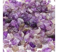 PATIKIL Chip Stone Natural Rock Beads Loose Gemstone Beads Drilled Strand for Jewelry Craft Making, 1set/400pcs, Assorted Purple