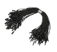 PATIKIL Christmas Ornament Hooks, 100 Pcs LED String Light Hanging Cable Holiday Decor Gift Tag Hanger with Snap Lock for Valentine's Halloween, Black