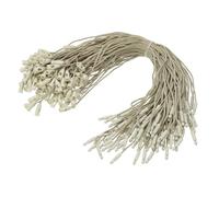 PATIKIL Christmas Ornament Hooks, 100 Pcs LED String Light Hanging Cable Holiday Decor Gift Tag Hanger with Snap Lock for Valentine's Halloween, Khaki