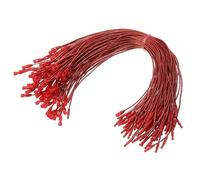 PATIKIL Christmas Ornament Hooks, 100 Pcs LED String Light Hanging Cable Holiday Decor Gift Tag Hanger with Snap Lock for Valentine's Halloween, Red