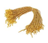 PATIKIL Christmas Ornament Hooks, 100 Pcs LED String Light Hanging Cable Holiday Decor Gift Tag Hanger with Snap Lock for Valentine's Halloween, Dark Yellow