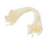 PATIKIL Christmas Ornament Hooks, 100 Pcs LED String Light Hanging Cable Holiday Decor Gift Tag Hanger with Snap Lock for Valentine's Halloween, Light White