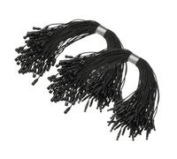 PATIKIL Christmas Ornament Hooks, 200 Pcs LED String Light Hanging Cable Holiday Decor Gift Tag Hanger with Snap Lock for Valentine's Halloween, Black