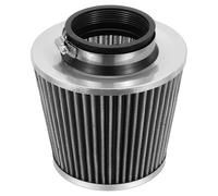 PATIKIL Clamp-On Dry Air Filter 3" (76 Mm) Inlet Cold Air Intake Cleaner Cone Replacement Performance Washable Vent Breather Filter for Dirt Bike Motorcycle Car Silver