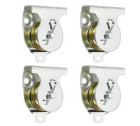 PATIKIL Classic Carbon Steel 4 Pack 1-1/2 Inch Diameter Wall Mounted Single Pulley for 3/8" Wire Rope