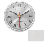 PATIKIL Classic Clock Movement, 2.6 Inch/65mm Quartz Movement Insert for Office Home Decor Replacement DIY, Silver (Roman Script,Aluminum Face)