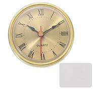 PATIKIL Classic Clock Movement, 2.6 Inch/65mm Quartz Movement Insert for Office Home Decor Replacement DIY, Gold (Roman Script,Aluminum Face)