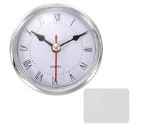 PATIKIL Classic Clock Movement, 3.1 Inch/80mm Quartz Movement Insert for Office Home Decor Replacement DIY, Silver (Roman Script,Peach Blossom)