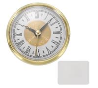 PATIKIL Classic Clock Movement, 3.1 Inch/80mm Quartz Movement Insert for Office Home Decor Replacement DIY, Gold (Retro Roman Script)