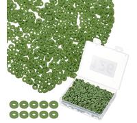 PATIKIL Clay Beads, 1000 Pcs Dark Green Heishi Beads 6mm Flat Polymer Clay Beads Friendship Bracelet DIY Kit for Jewelry Necklace Earring Making