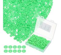 PATIKIL Clay Beads, 1000 Pcs Green Heishi Beads 6mm Flat Polymer Clay Beads Friendship Bracelet DIY Kit for Jewelry Necklace Earring Making