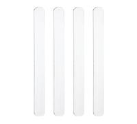 PATIKIL Clear Cabinet Door Bumper Strip 6 Inch, 1 Set Self Adhesive Rubber Bumper Stripes Glass Table Top Bumpers Silicone Door Slam Preventer for Cabinet Drawer Toilet Lid Furniture
