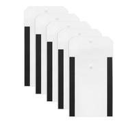 PATIKIL Clear Document Holder, 5 Pcs Clear Document Folders Magnetic Transparent Filing Envelopes Waterproof Plastic Poly Envelope with Snap Button for A6 Paper Size, 6.7" x 4.7"