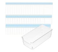 PATIKIL Clear Jewelry Box, Organizer Holder Box with 60 Pcs Portable Anti Tarnish Jewelry Bags, Travel Case for Women Earrings Rings Necklaces Bracelets, Blue 3 Size