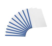 PATIKIL Clear Report Covers with Sliding Bar, 10 Pcs 15mm Slide-Grip Resume Cover 135 Sheets Capacity, A4 Presentation Folders for File, Resume, Blue