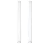 PATIKIL Clear Rigid Tube Round Plastic Tubing with End Caps Polycarbonate Water Pipe, 200mm/8 Inch Length, 12mm x 13mm/0.47" x 0.51", 2 Set