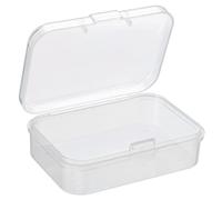 PATIKIL Clear Storage Container with Hinged Lid 65x45x20mm, 12 Pack Plastic Rectangular Box for Beads Art Craft