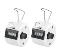 PATIKIL Clicker Counter, 2 Pack Handheld Tally Counter Mechanical 4-Digit Number Click Pitch Counter for Coaching Knitting, Golf, Lap, Fishing, White