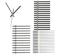 PATIKIL Clock Hands Kit, 16 Set Aluminum Clock Hands Parts Replacement Mechanism Movement for Repair DIY Bedroom Living Room Home Decor, Black Style 6