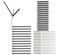 PATIKIL Clock Hands Kit, 16 Set Aluminum Clock Hands Parts Replacement Mechanism Movement for Repair DIY Bedroom Living Room Home Decor, Black Style 5