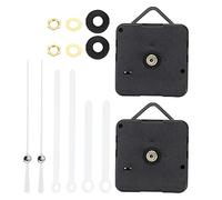 PATIKIL Clock Mechanism Replacement, 2 Pcs Quartz Clock Mechanism Battery Operated DIY Hanging Wall Clock Hands Motor Movement Kit Repair Parts, White