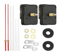 PATIKIL Clock Mechanism Replacement, 2Set Quartz Clock Mechanism Battery Operated DIY Wall Clock Aluminium Hands and Motor Kit Mute Movement Repair, White Red