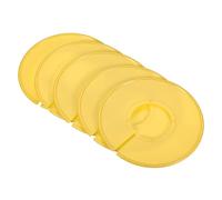 PATIKIL Clothes Dividers 10 Pack Blank Clothing Rack Size Sorting Reusable Wardrobe Round Hanger Separator, Yellow