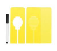 PATIKIL Clothes Dividers for Hanging Clothes, 24 Pack Rectangle Clothing Rack Dividers Blank Labels Sorting Separator with Marker Pen for Closet, Yellow