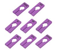 PATIKIL Clothes Dividers for Hanging Clothes, 40 Pack 8 Sizes Rectangle Pre-written Clothing Rack Dividers Size Mark Label Sorting Separator for Closet, Lavender