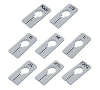 PATIKIL Clothes Dividers for Hanging Clothes, 40 Pack 8 Sizes Rectangle Pre-written Clothing Rack Dividers Size Mark Label Sorting Separator for Closet, Grey