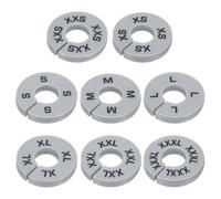 PATIKIL Clothes Dividers for Hanging Clothes, 40 Pack 8 Sizes Round Pre-written Clothing Rack Dividers Size Mark Label Sorting Separator for Closet, Grey