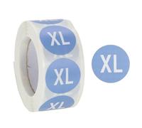 PATIKIL Clothing Size Stickers 1 Inch Round Coded Self-Adhesive Label XL Size T-Shirt Labels 500 Pieces Per Roll for Shirt Skirt Clothes Retail, Light Blue