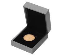PATIKIL Coin Display Box, Coin Presentation Display Box Coin Box Coin Case with Coin Holder Square Fit 33mm Coin for Silver Dollar Collectors, Gray
