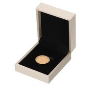 PATIKIL Coin Display Box, Coin Presentation Display Box Coin Box Coin Case with Coin Holder Square Fit 29mm Coin for Silver Dollar Collectors, Golden