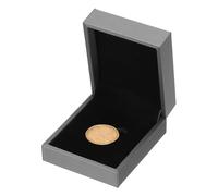 PATIKIL Coin Display Box, Coin Presentation Display Box Coin Box Coin Case with Coin Holder Square Fit 29mm Coin for Silver Dollar Collectors, Gray