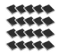 PATIKIL Coin Snap Holder, 20 Pack Coin Collection Case Square with Foam Gasket Coins Display Box Fit 19/24/29/34/39mm Coins for Collector Collection Supplies, Clear Black