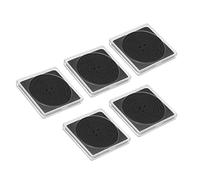 PATIKIL Coin Snap Holder, 5 Pack Coin Collection Case Square with Foam Gasket Coins Display Box Fit 19/24/29/34/39mm Coins for Collector Collection Supplies, Clear Black
